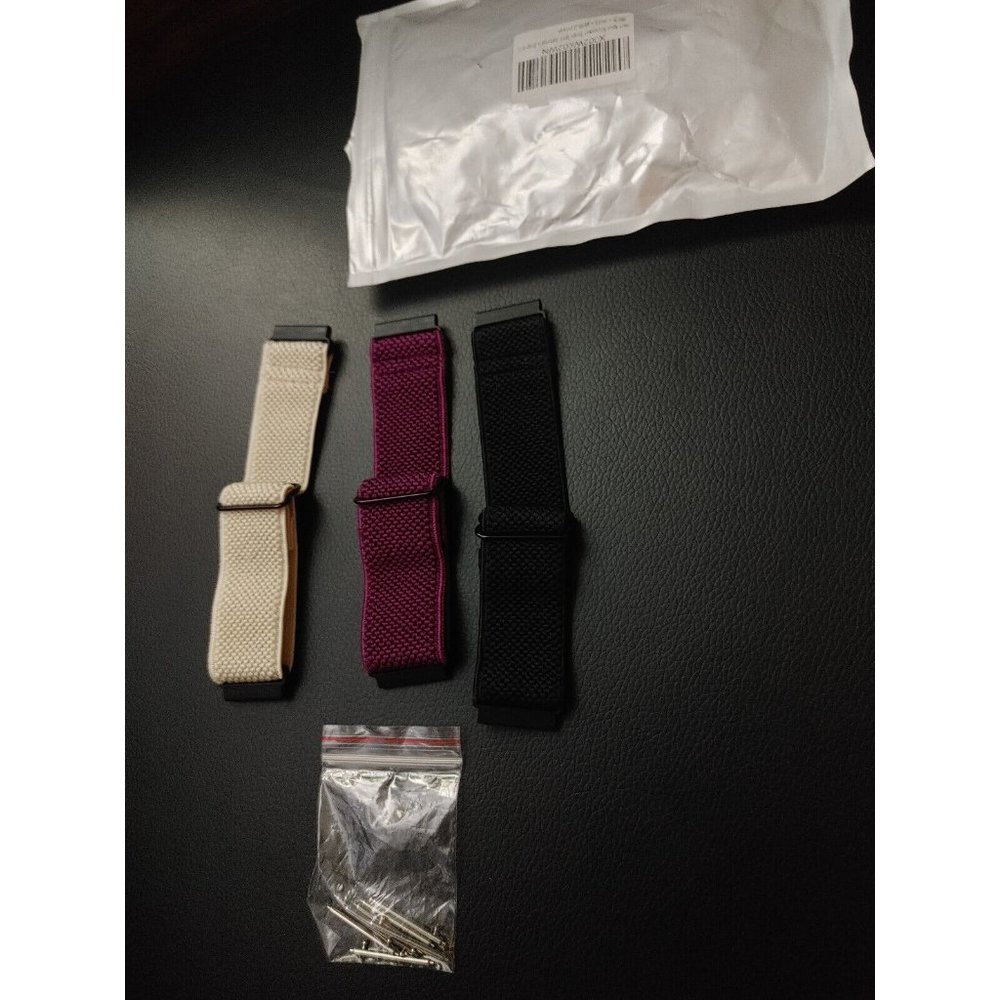 3-Pack of 22 MM Replacement Nylon Strap Smart Watch Band Belt for Men & Women